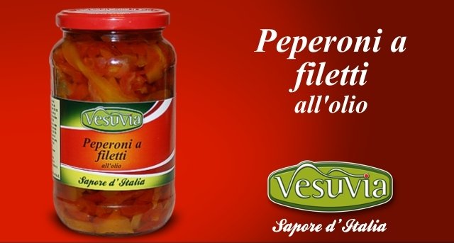 Red Pepper in oil - Peperoni a filetti sott'olio