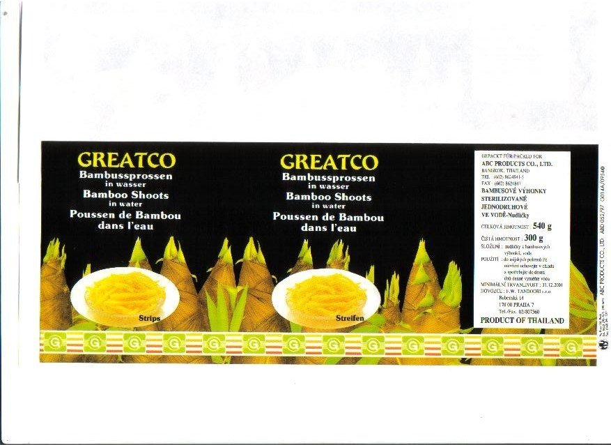 Bamboo Shoots slices/ Strips/ Dice in Water - 425 /220  gms x 24