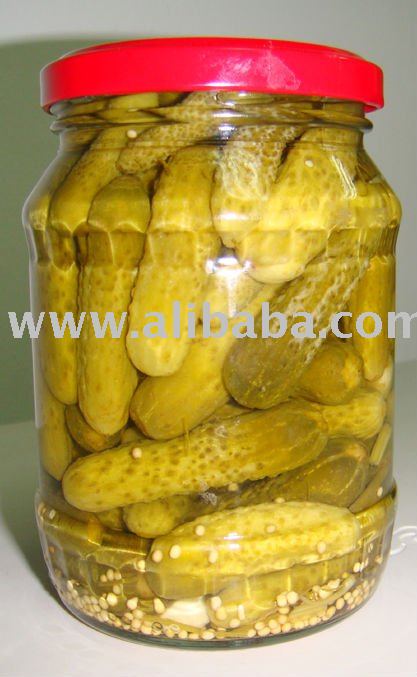 pickled cucumber in jar