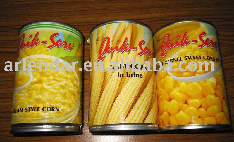 Top quality canned sweet corn cream style