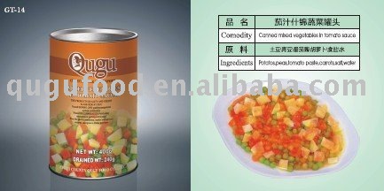  canned  mix vegetables in  tomato  sauce