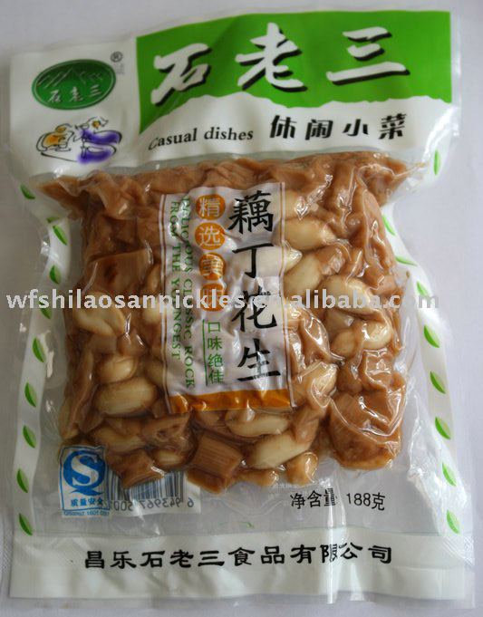 pickled foods with peanuts