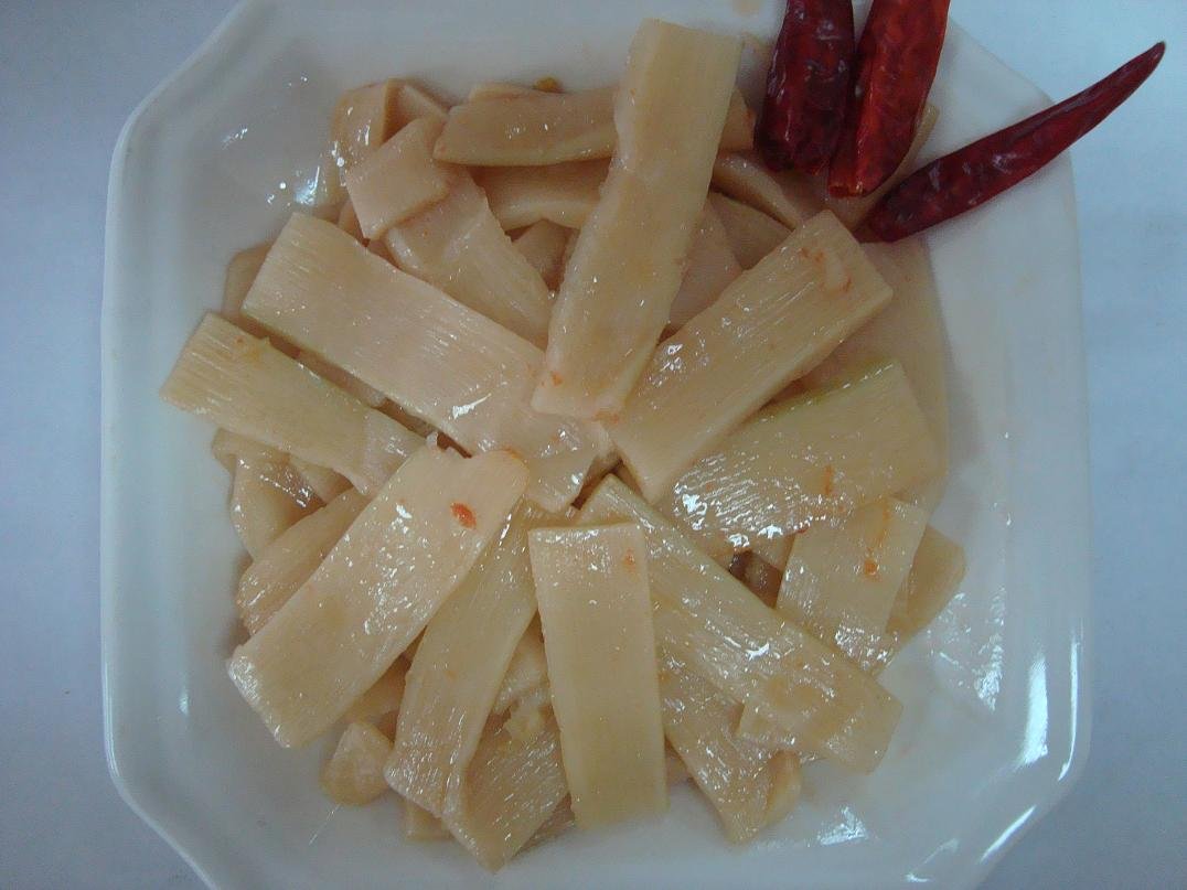 Crispy Bamboo Shoots in  light  spicy  flavor 