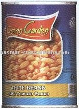 Canned food-white kidney beans(baked beans) in tomato sauce