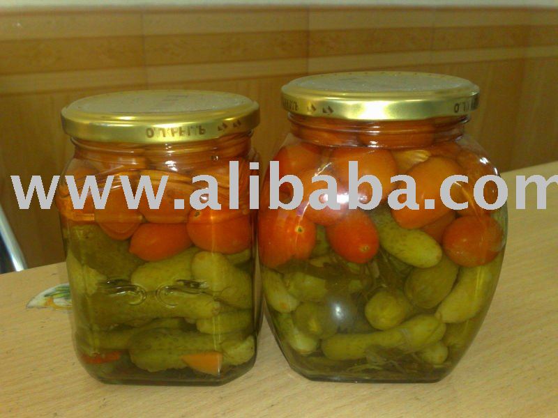 pickled baby cucumber   cherry tomatoes Mix