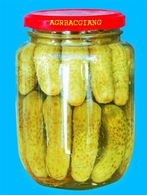 Pickled cucumber in glass jar 540 ml