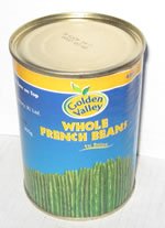 canned whole french beans in brine