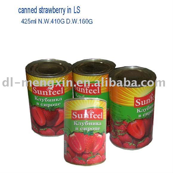 canned strawberry in light or high syrup 410g