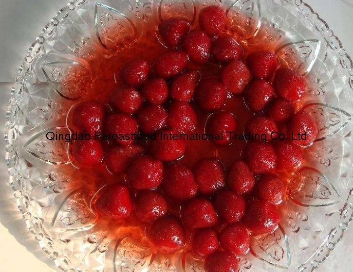 Canned strawberry in syrup