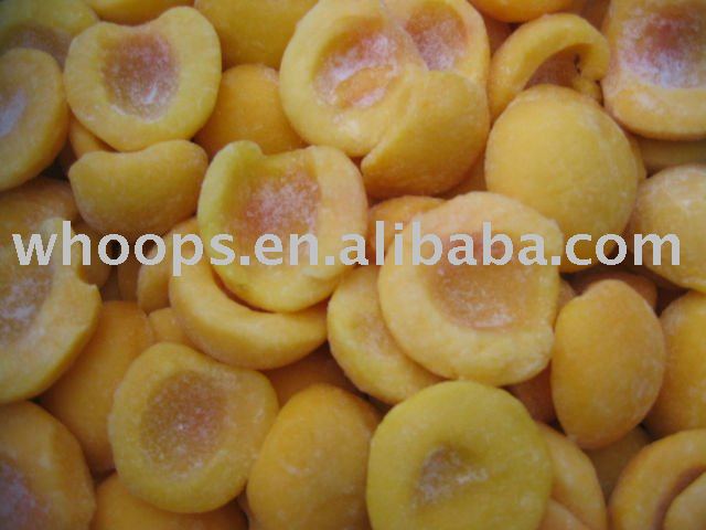 Frozen yellow peach
