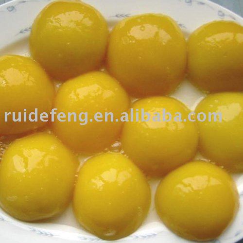 canned yellow peach halves