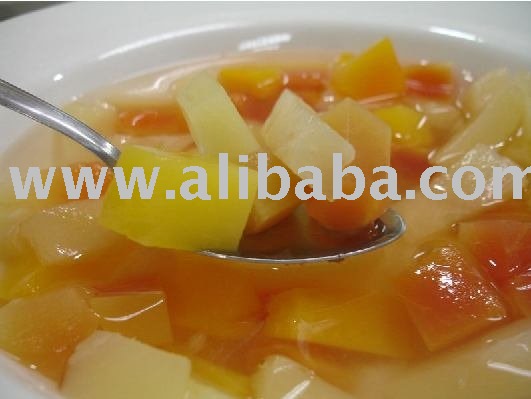 Fruit Cocktail Formula mixed with Toddy Palm in heavy Syrup