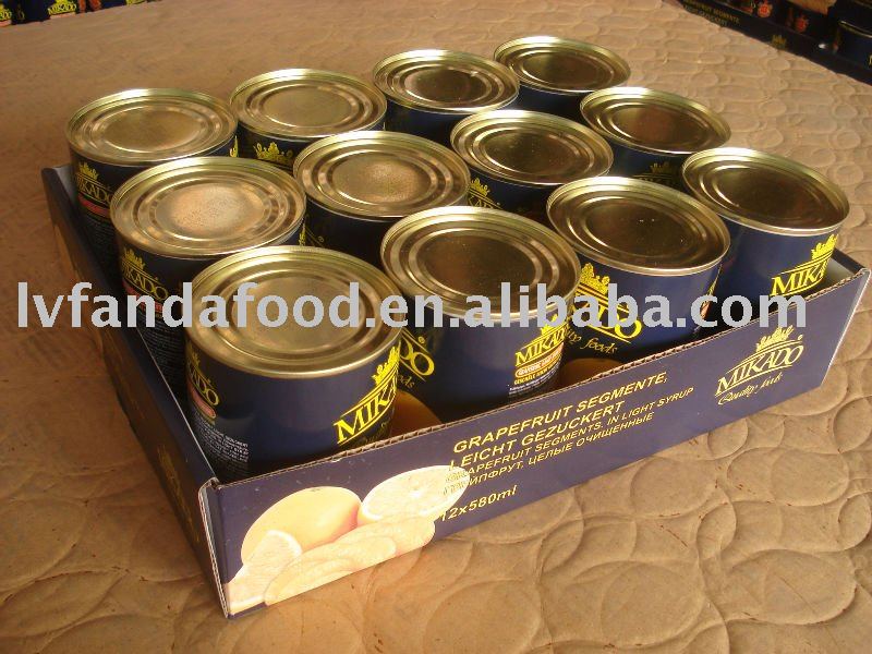 Fruit can-grapefruit in cans