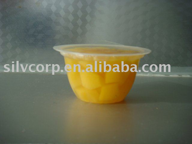 canned  peach in cups