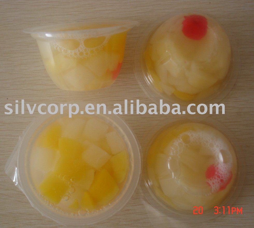 canned pineaple in cup