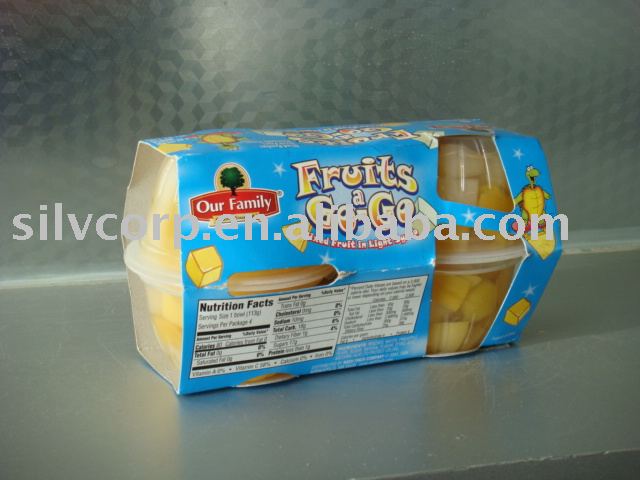 fruit cocktail in cup