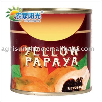 canned yellow papaya