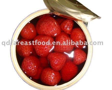 Canned strawberry in Tins
