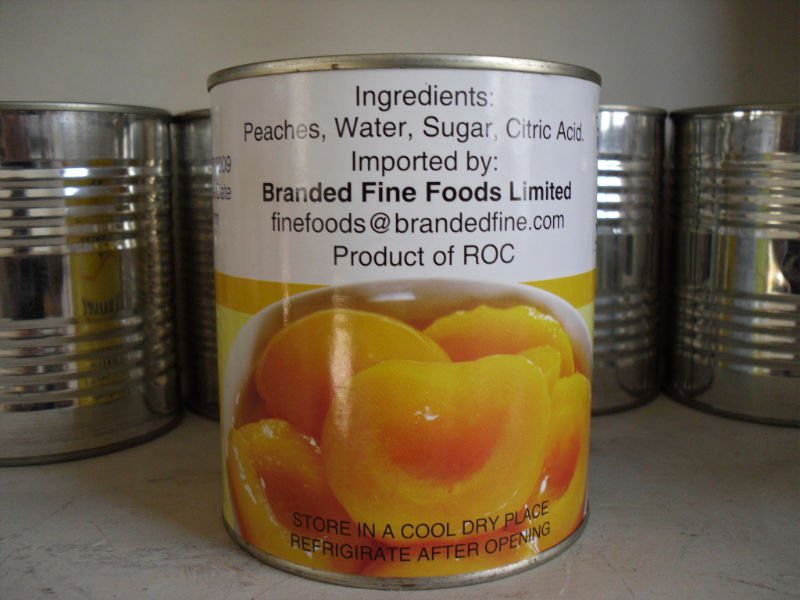 Delicious canned food canned fruit