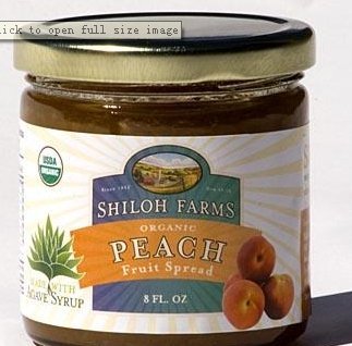 Organic Peach Fruit Spread with Agave Syrup
