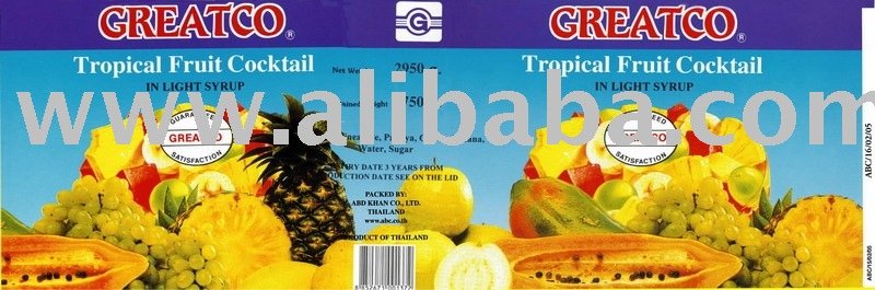 Tropical Fruit Cocktail in light syrup - 108 oz (2950/1790 gms) x 6