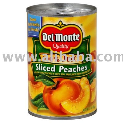  Canned   Peach es in  Syrup , Juice and water