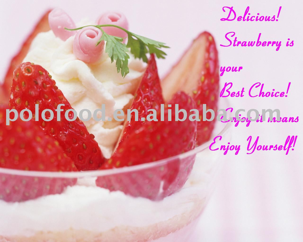 strawberry packed in  glass  jar