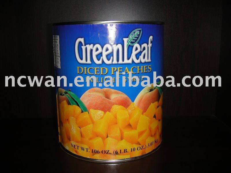 Canned Yellow Peach, diced, 3000g, canned food