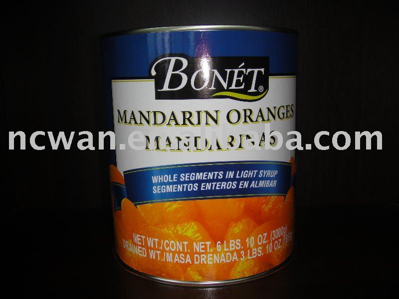 Canned  Mandarin   Orange ,  whole   segments , 3000g, canned food