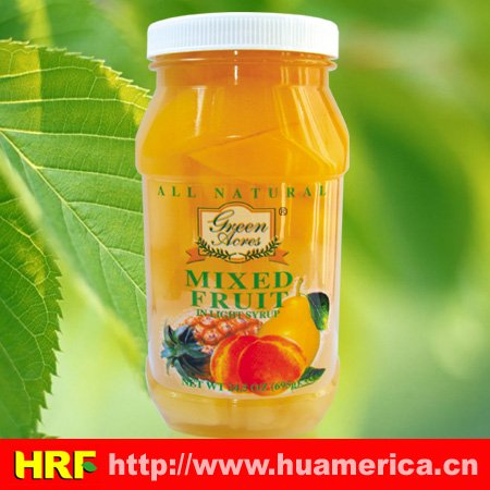 Mixed Fruit in plastic jar