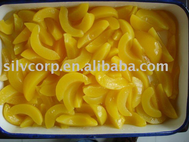 irregular sliced peach