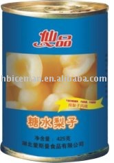canned fruit Pear halves