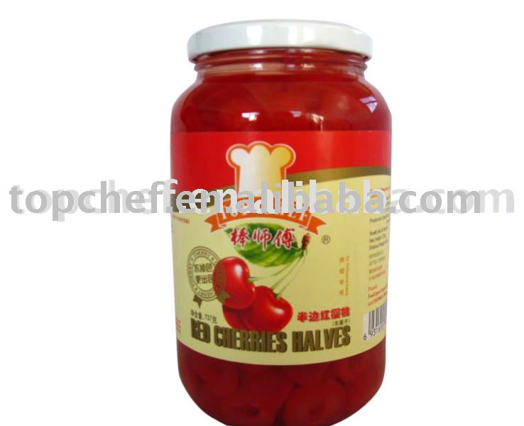 Topchef Red Maraschino Cherries Halves