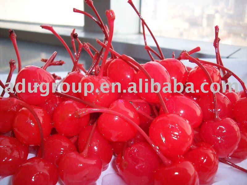 canned cherry in syrup,maraschino red cherry