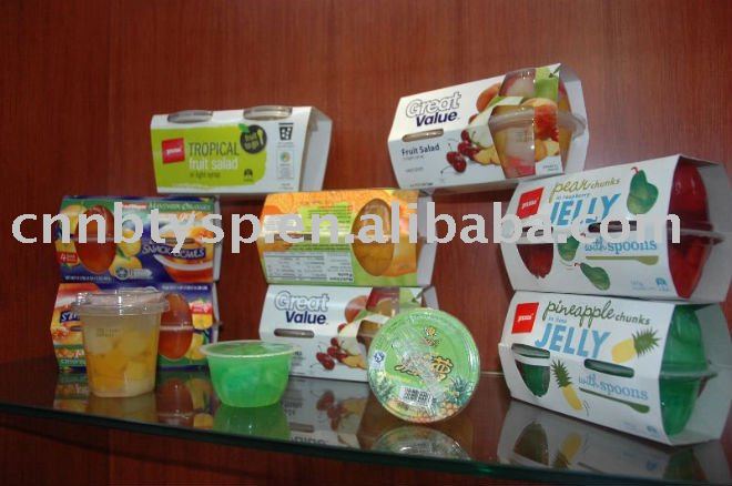 mandarin orange in plastic cup-canned fruit