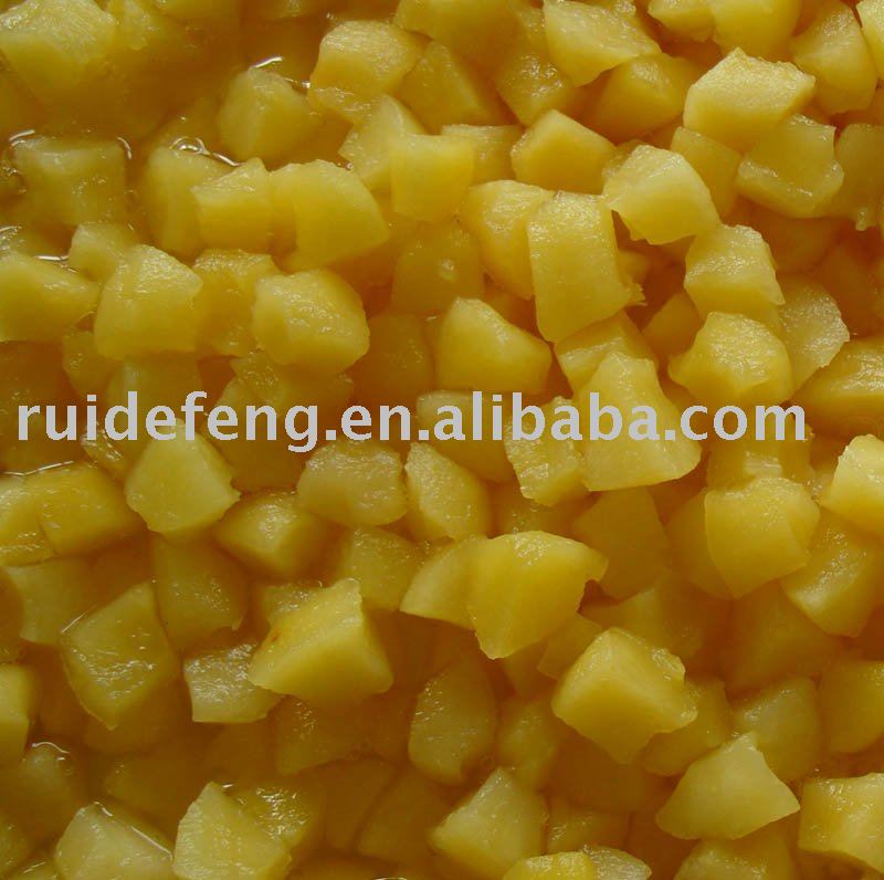 canned apple dices made of fresh apple
