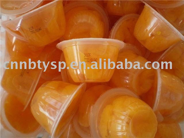 mandarin orange in plastic cup-canned food