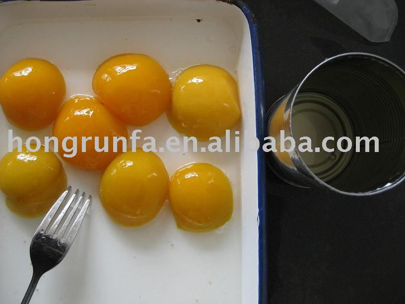 canned yellow peach halves in light syrup