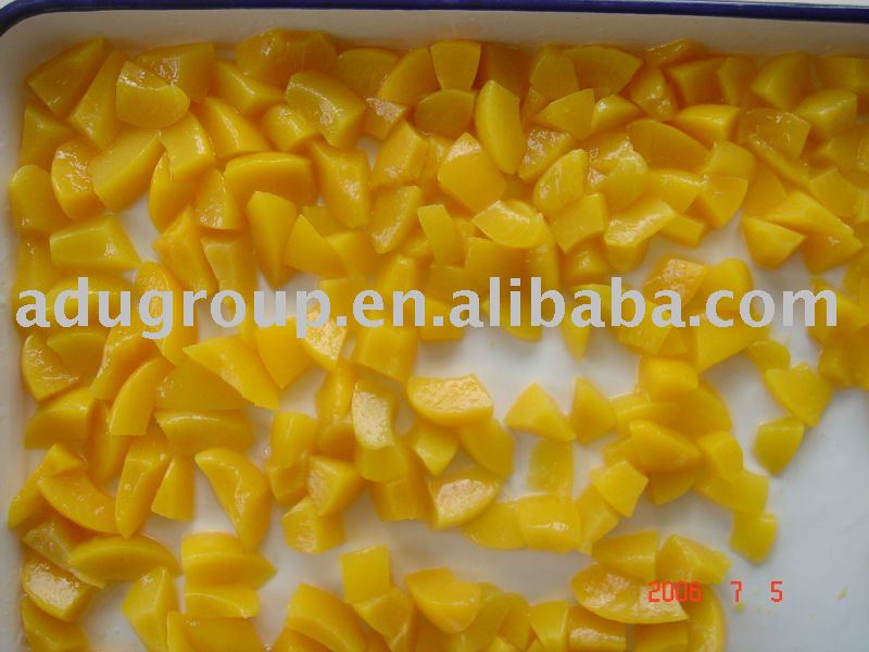  canned  yellow peach  diced  in  light  syrup