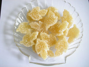 crystallized ginger,leaf - shape