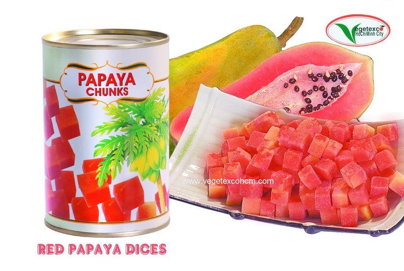 CANNED  RED   PAPAYA  DICES