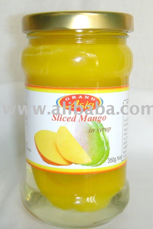  Sliced   Mango  in Glass Jar