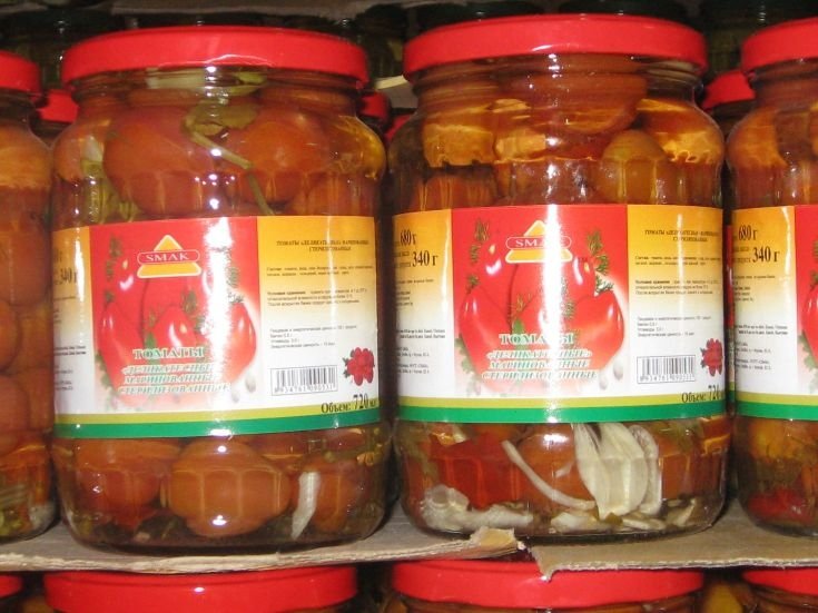 pickled cucumbers and tomato