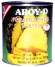 Pineapple pieces in Syrup Aroy-D