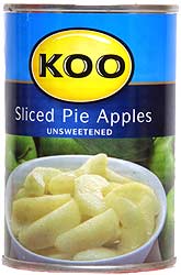 Koo Sliced Pie Apples, Unsweetened ( Canned Fruit )