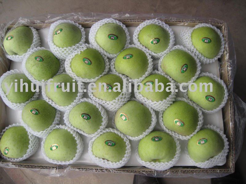 Green Qinguan apples
