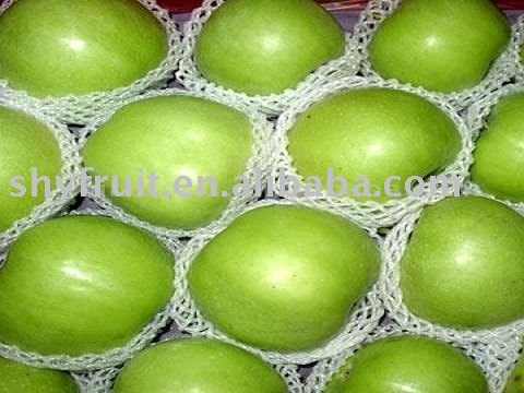 Fresh green Fuji apple