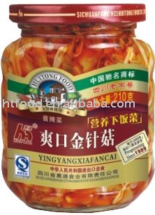 needle mushroom in pickled vegetables