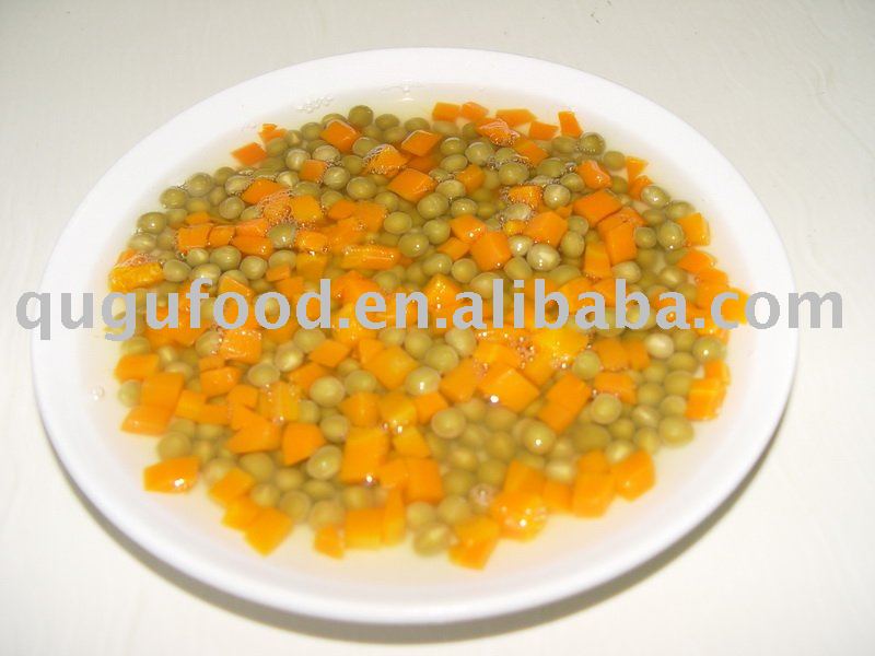 canned food canned peas with carrot
