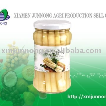 White Asparagus Spears In Glass Jar